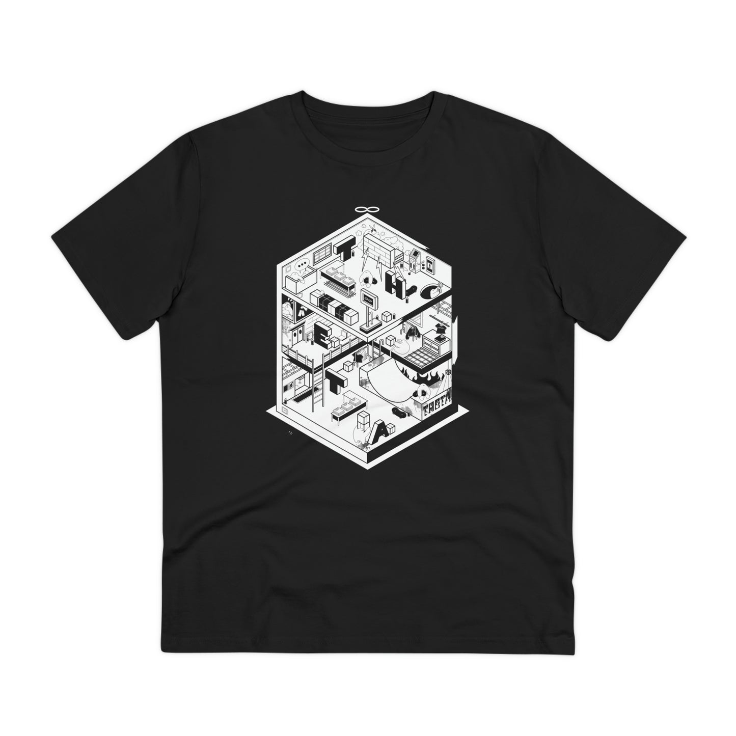 Theta Factory Graphic T-Shirt-black
