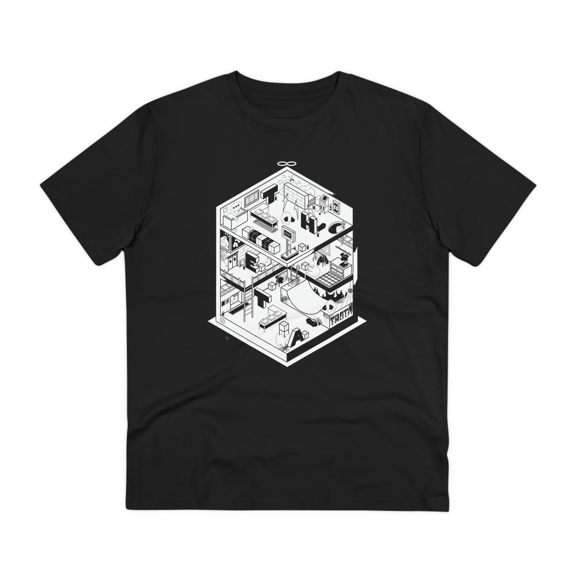 Theta Factory Graphic T-Shirt-black