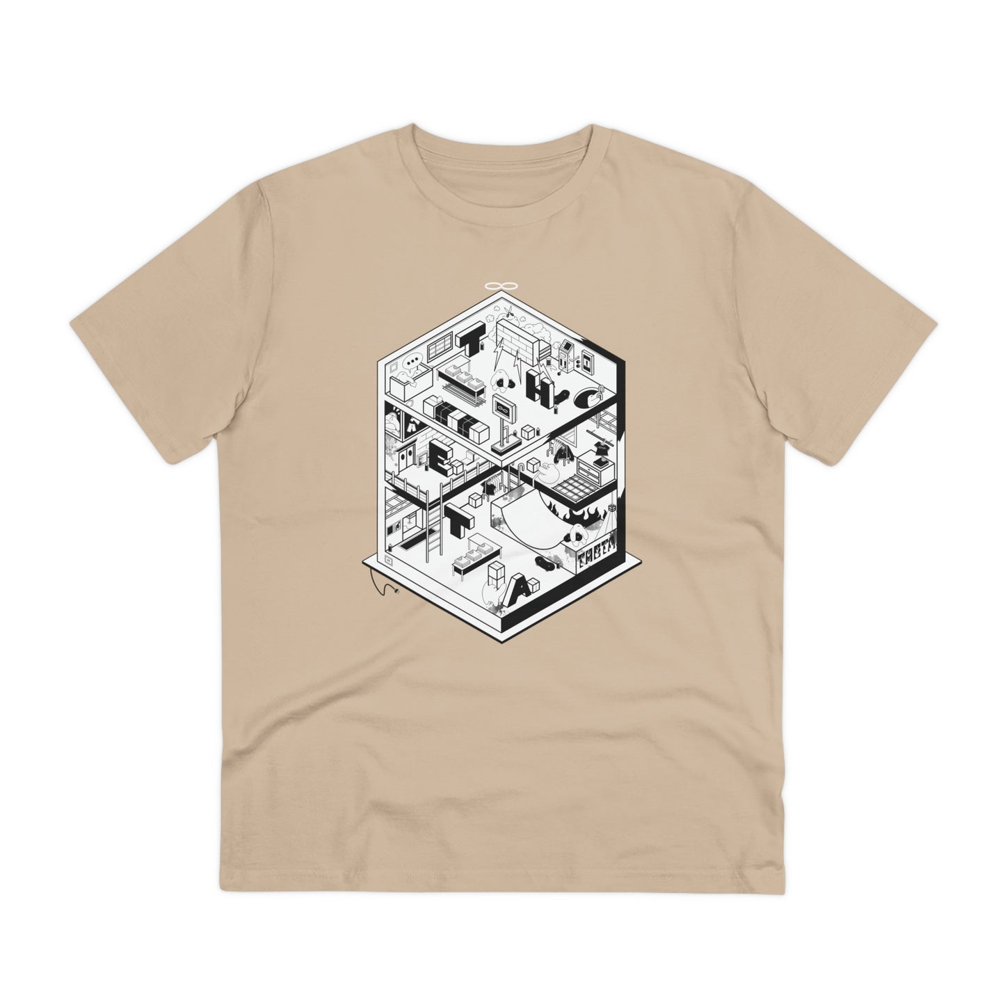 Theta Factory Graphic T-Shirt-sand