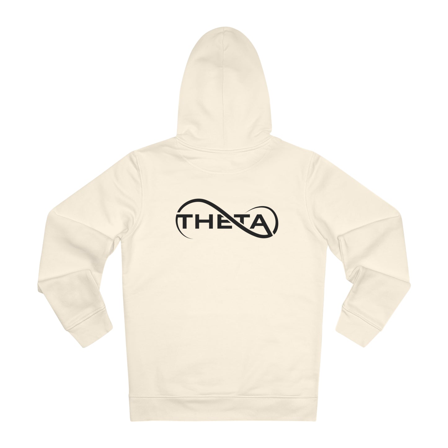 Theta Essential Hoodie Sweatshirt-cream-back