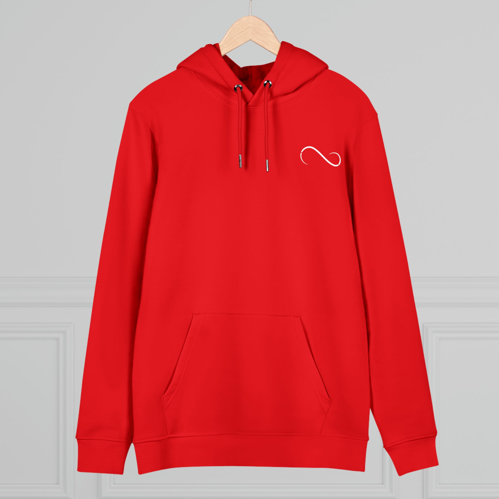Theta Essential Hoodie Sweatshirt-hang-red