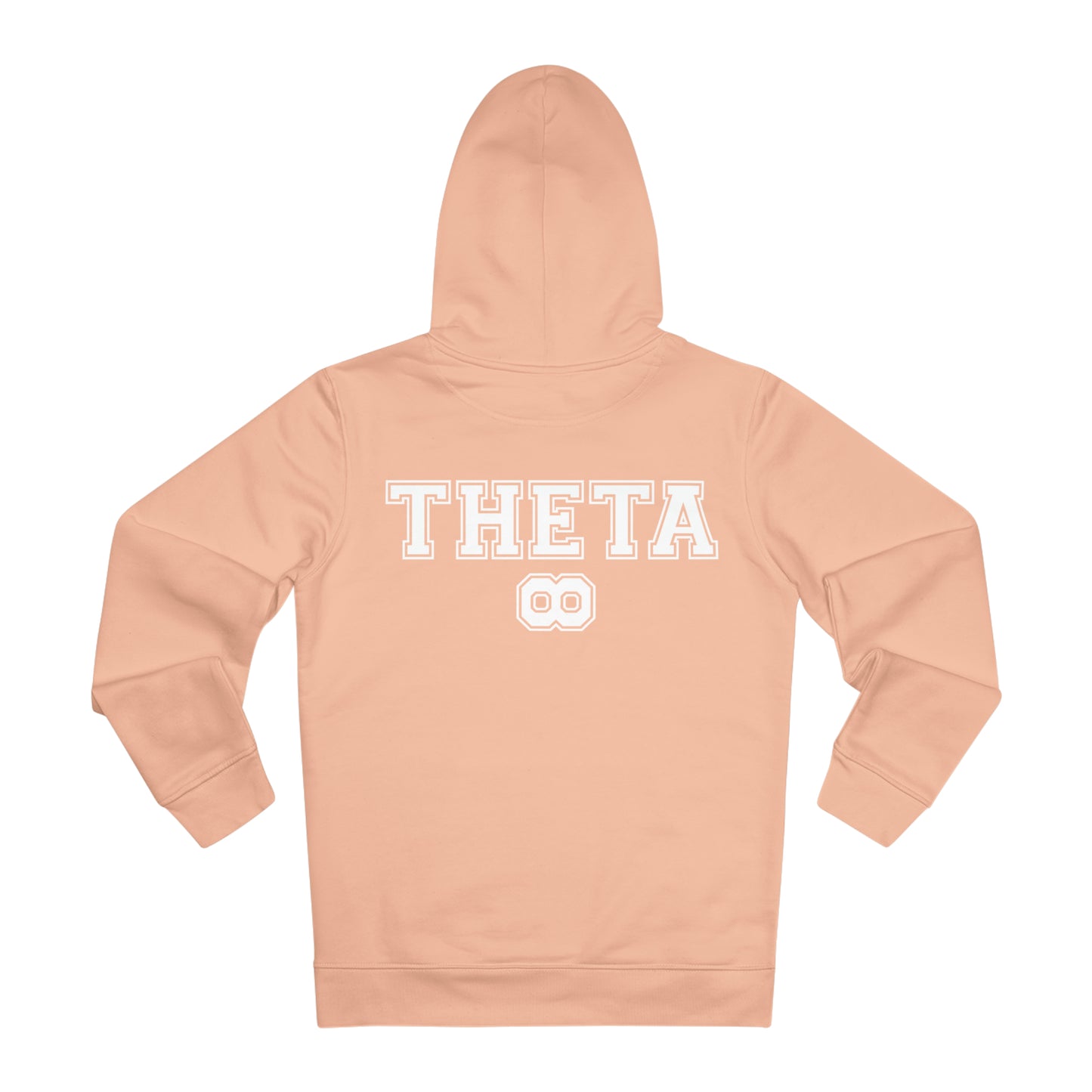 Theta University Hooded Sweatshirt-soft-peach