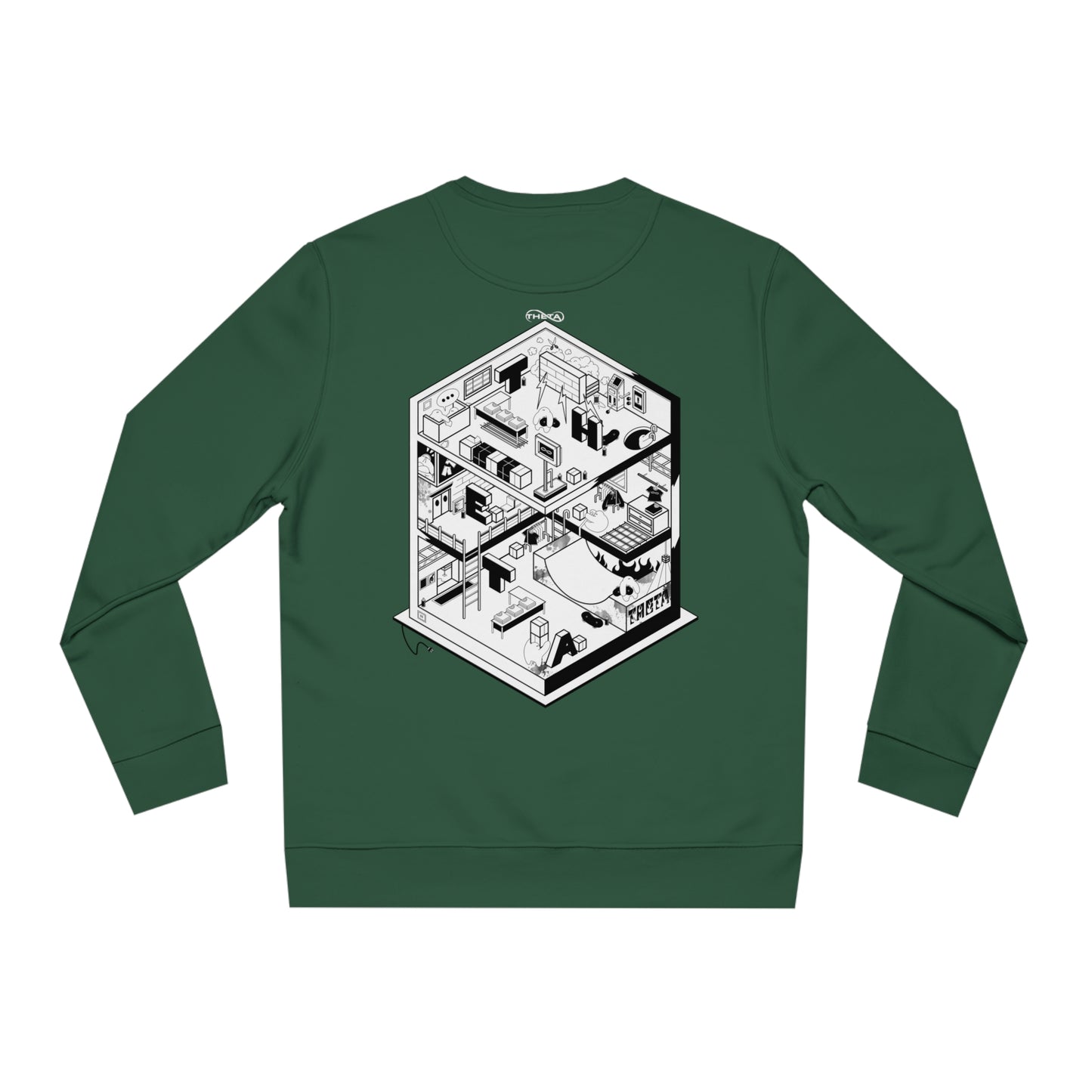 Theta Factory Graphic Sweatshir-green