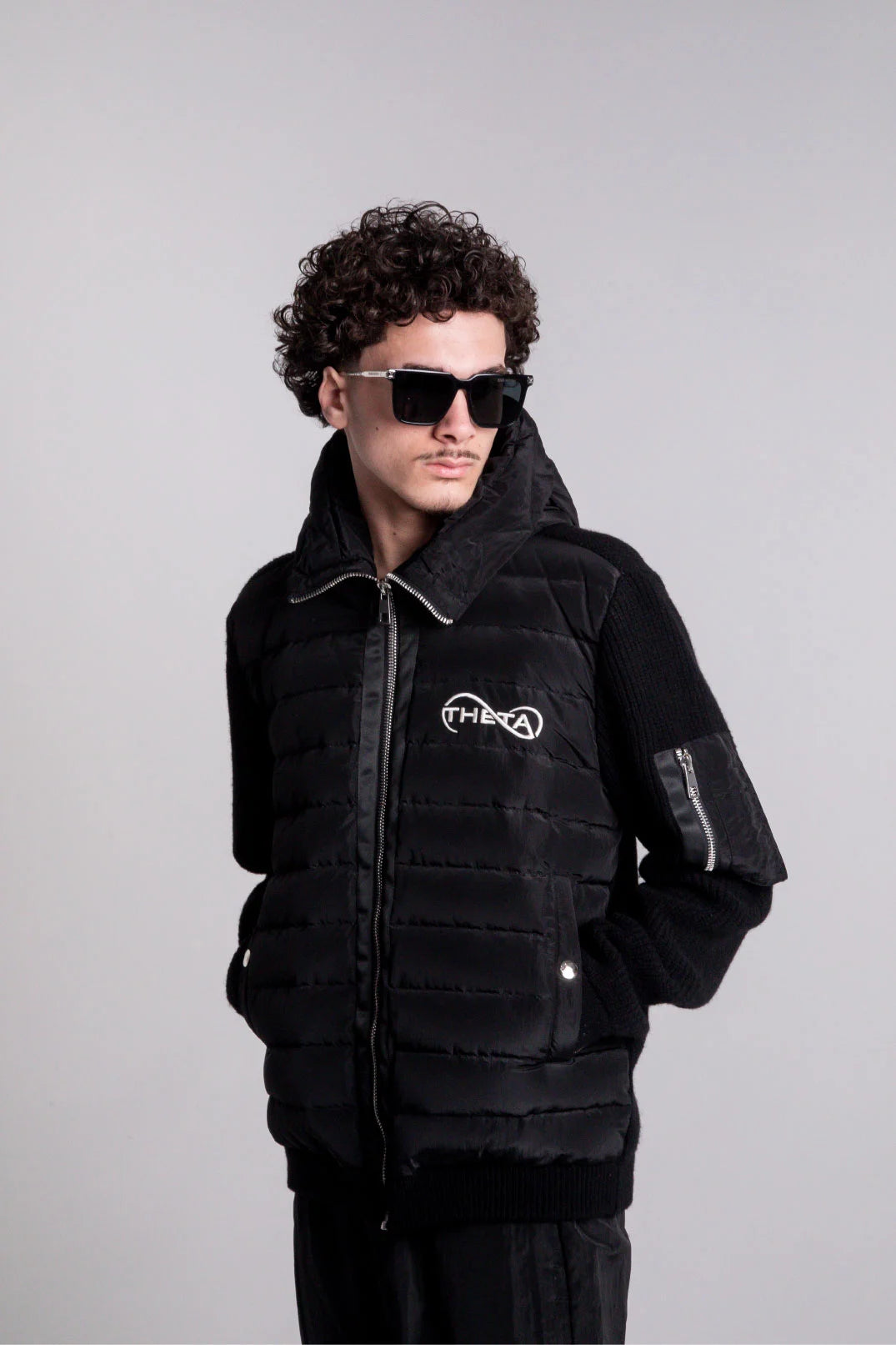 Theta Technical Wool Puffer Cardigan2