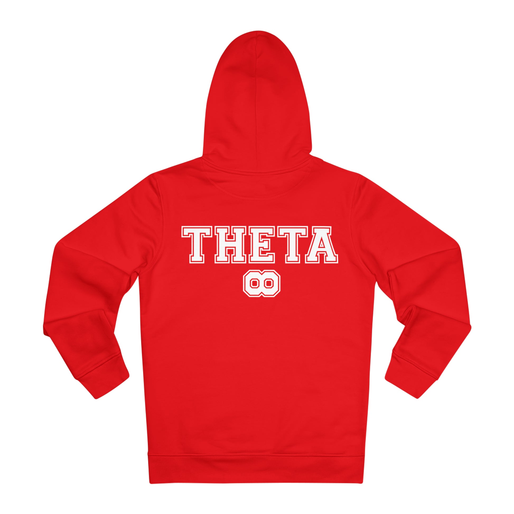 Theta University Hooded Sweatshirt-red