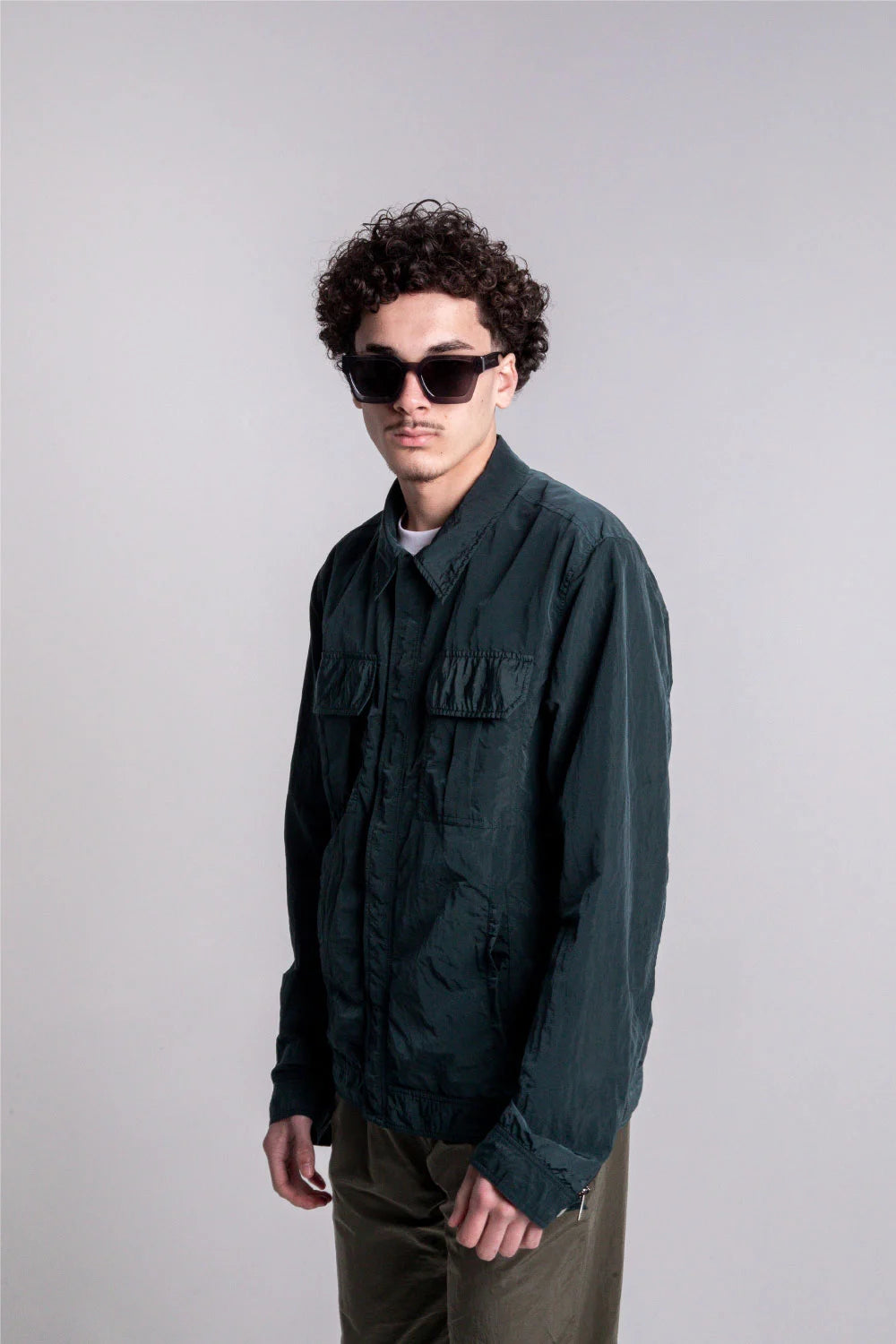 Theta-nylon-Lightweight-bomber-jacket-forest-green