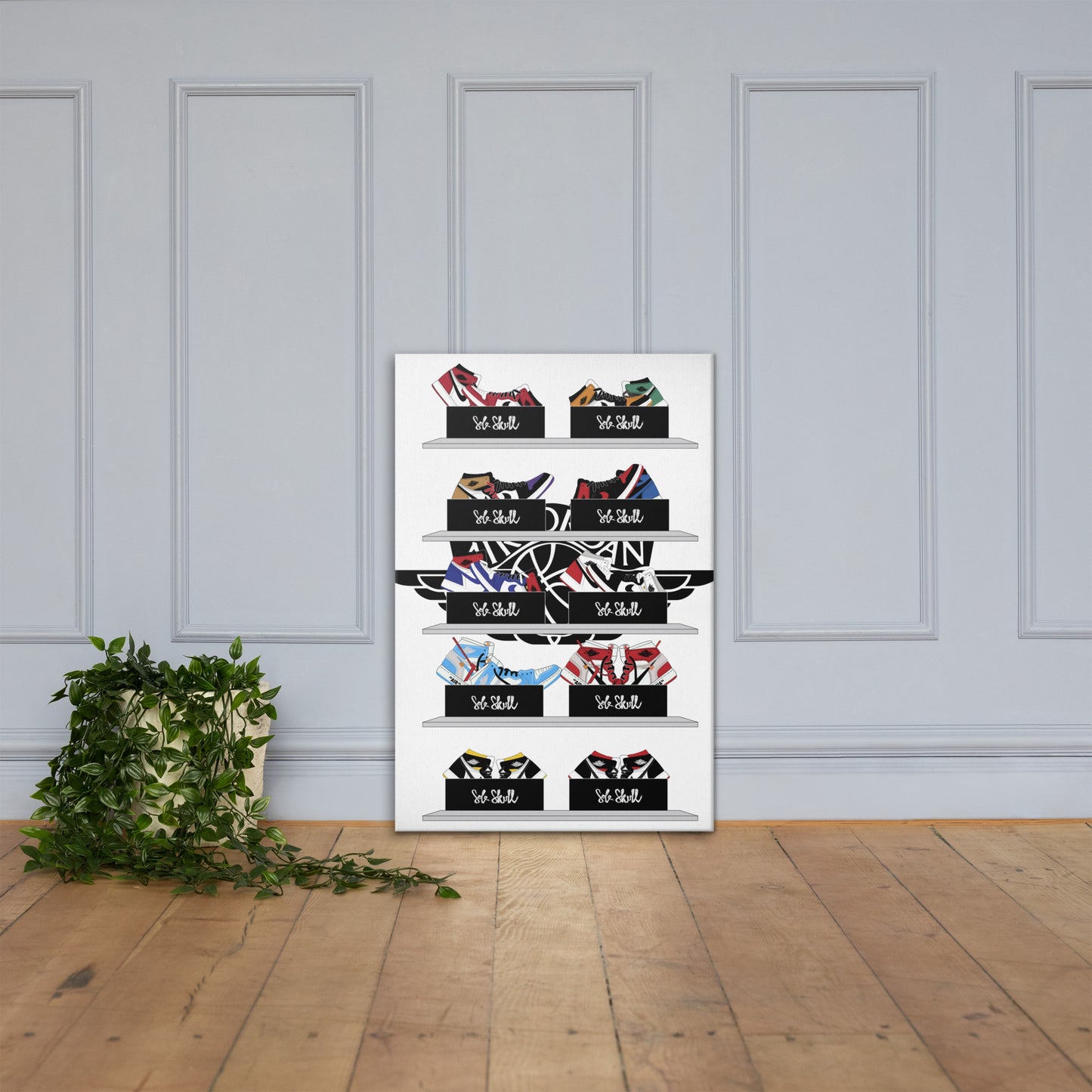 Jordan 1's Wall 2 Wall Sneaker Canvas