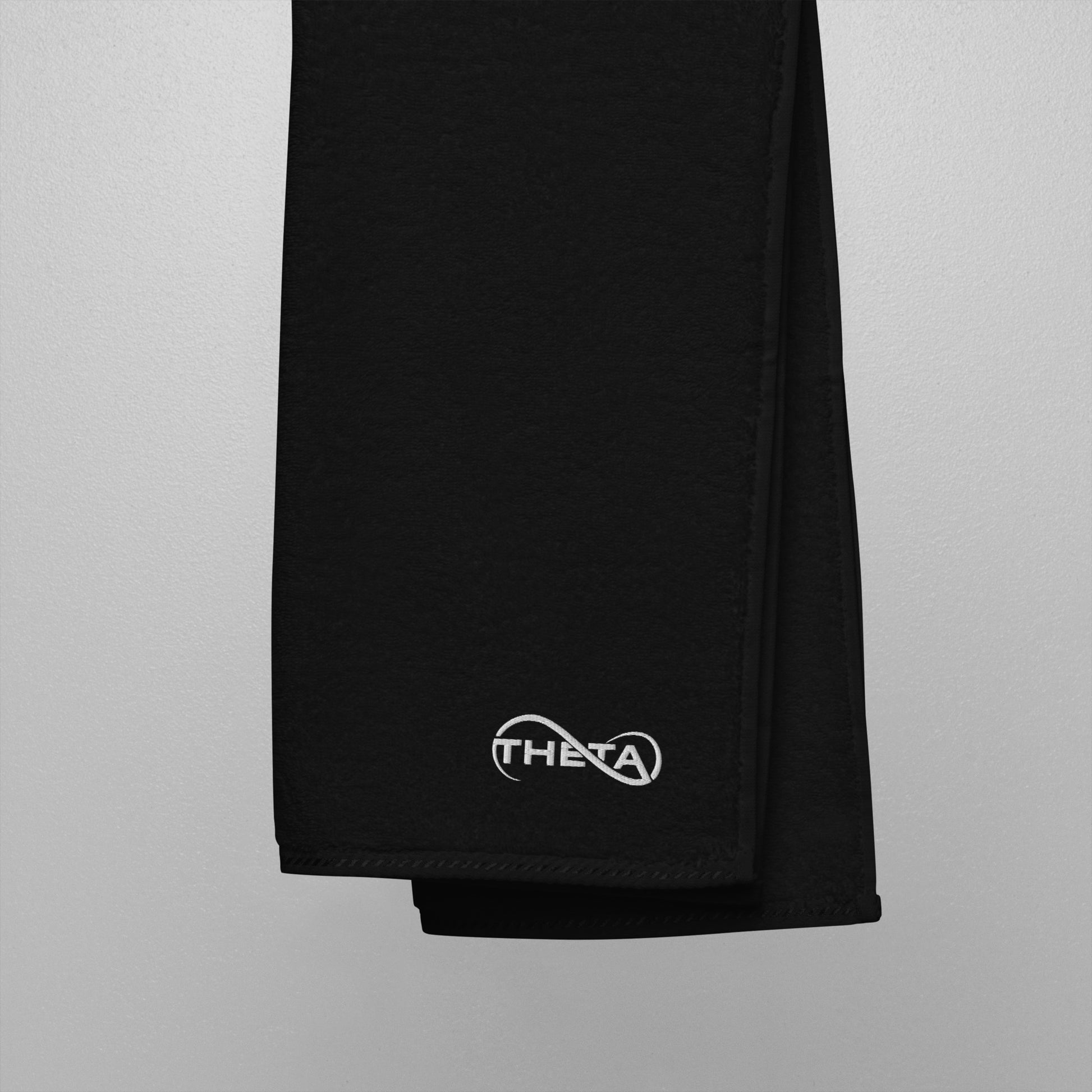 Theta turkish cotton towel black