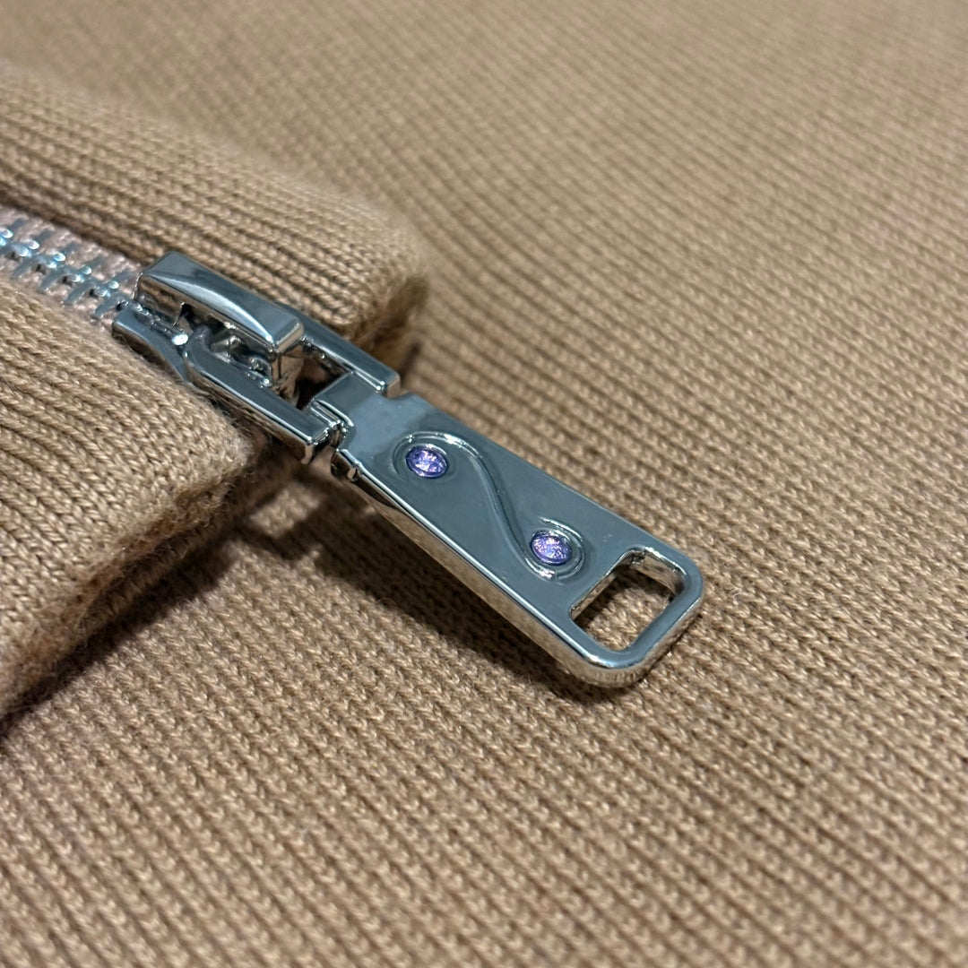 theta amethyst crystal embellished zip