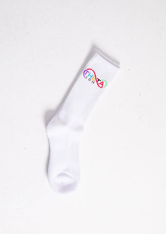 Theta-multicolour-white-sock