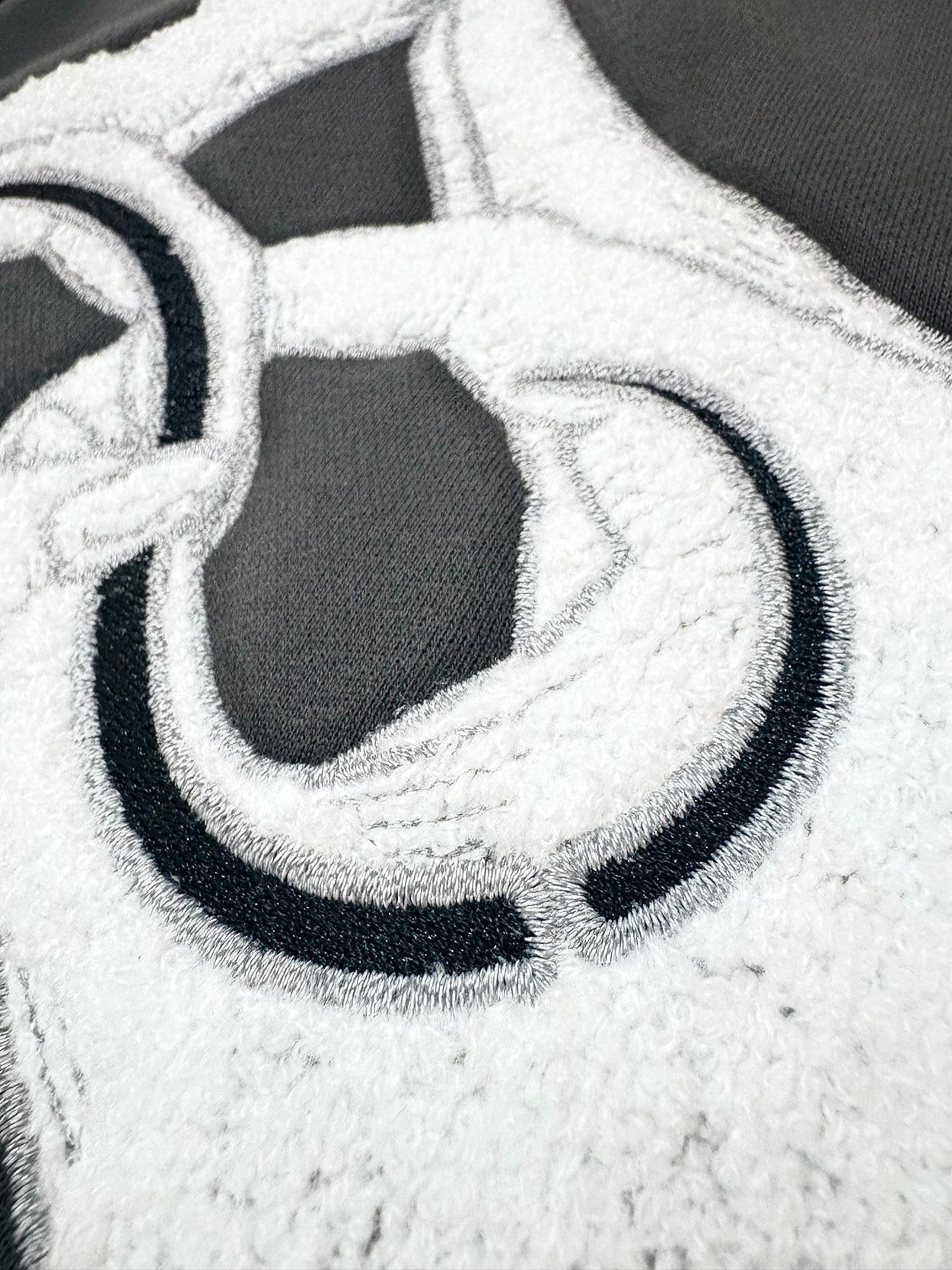 Theta Symbolism Reflective Embroidered Hoodie