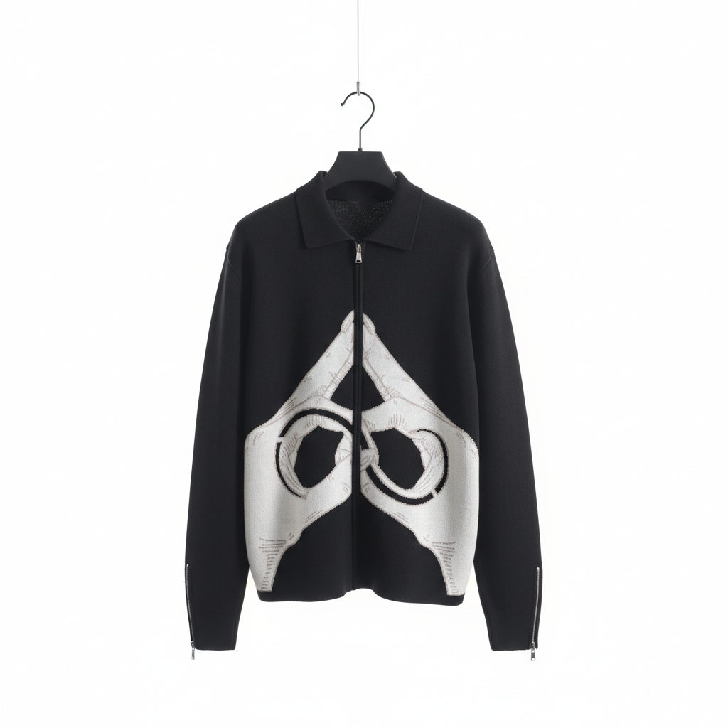 black theta knitted cardigan