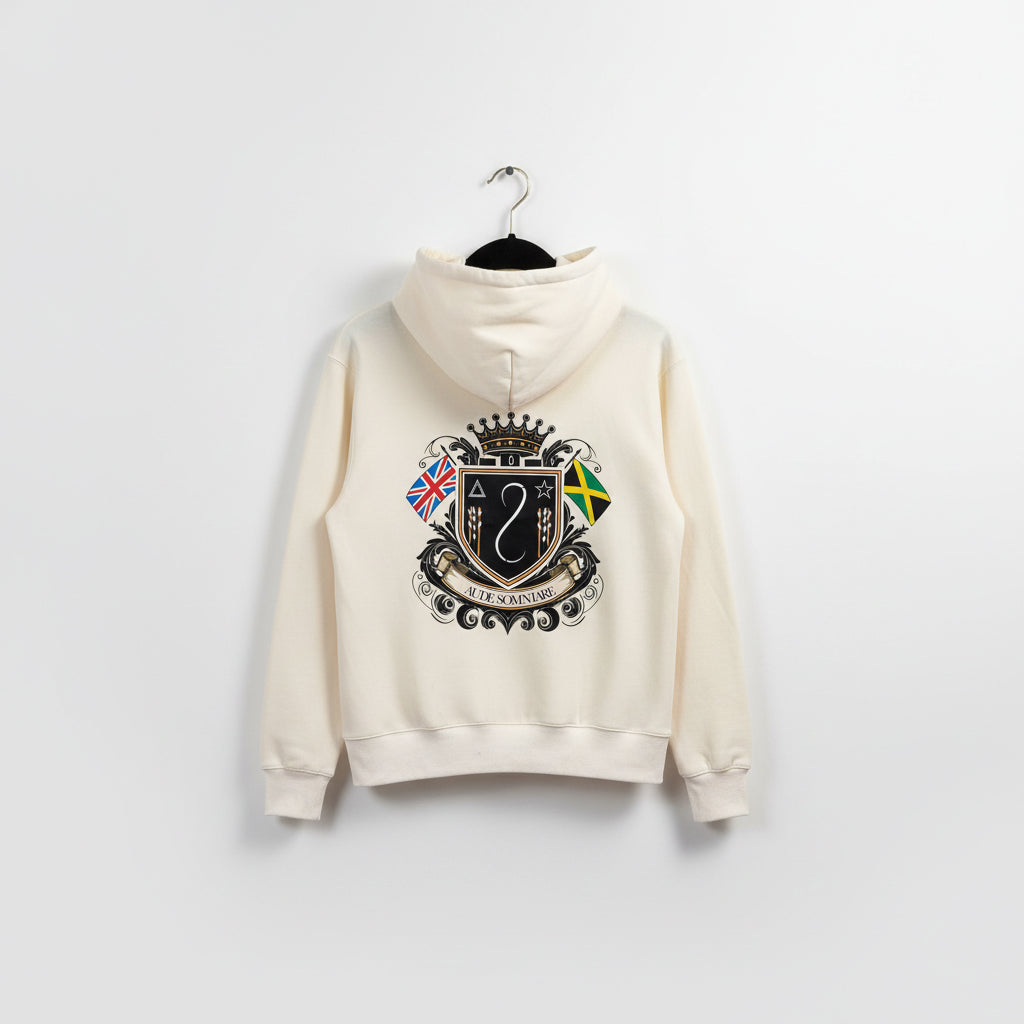 theta house crest hoodie - cream colour