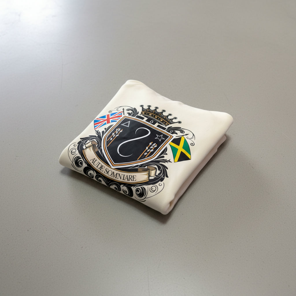 theta house crest hoodie - cream colour