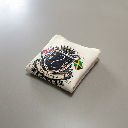 theta house crest hoodie - cream colour