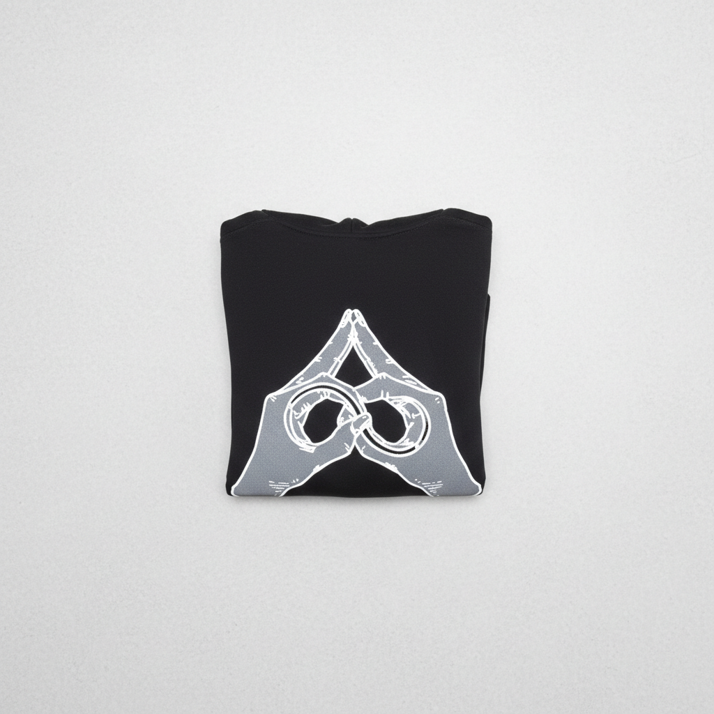 theta reflective chenille embroidered hoodie